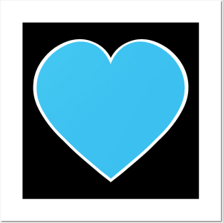 Cyan heart Posters and Art